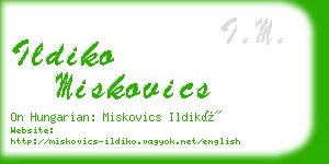 ildiko miskovics business card